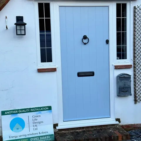 blue door attached